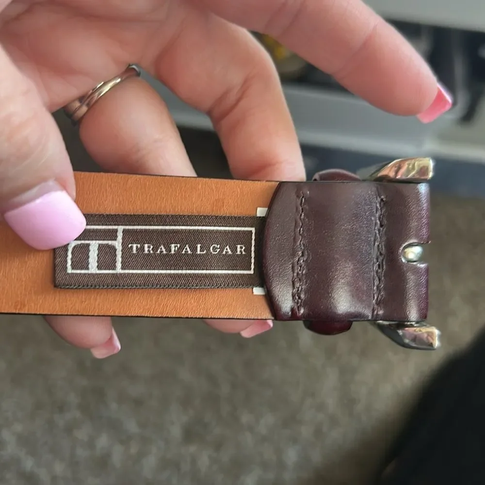 Trafalgar Broderick Genuine Leather Belt Brown Size 40